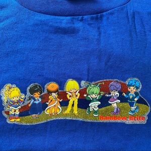 Changes Rainbow Bright Glitter Y2K T Shirt NWT